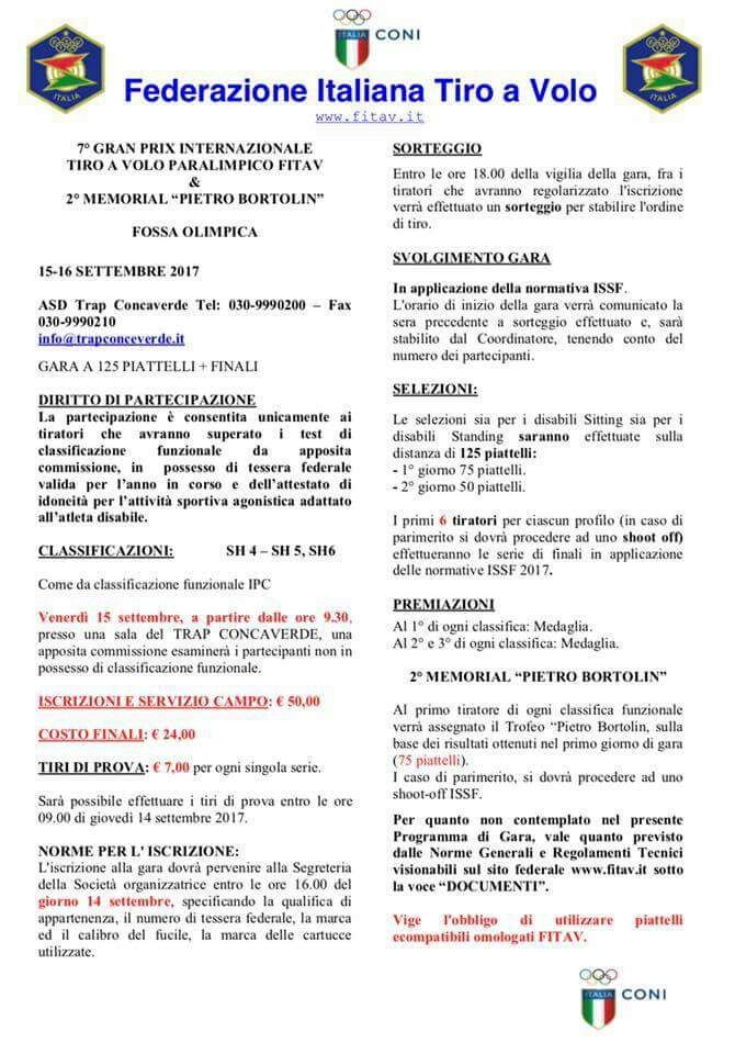 coppa del mondo tiro a volo paralimpico 2017